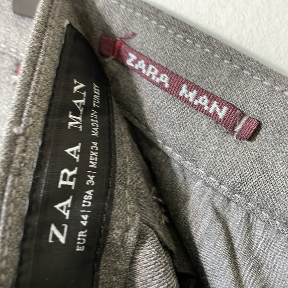 Zara Men grey dress pant in size 34” waist. Slim fit. - Picture 2 of 4